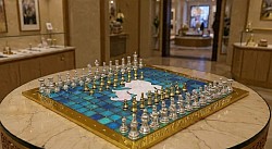 Unique Unicorns Luxury Gold and Opals Q-Chessboards 8x8;14x14 by ®Květa Carrarettovà