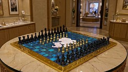 Unique Unicorns Luxury Gold and Opals Q-Chessboards 8x8;14x14 by ®Květa Carrarettovà