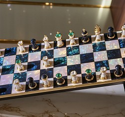Unique  Luxury Gold and Opals Q-Chessboards  by ®Květa Carrarettovà