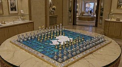 Unique Luxury Gold,Opals and Diamonds Q-Chessboards 8x8;14x14 by ®Květa Carrarettovà