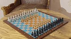 Q-Chessboard 8x8;14x14 Cherry Wood with Diamonds
