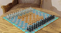 Q-Chessboard 8x8;14x14 in glass and opal