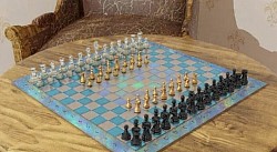 Q-Chessboard 8x8;14x14 in glass and opal